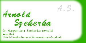 arnold szekerka business card